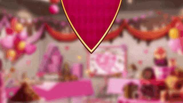 a blurred image of a party with a heart in the center
