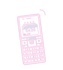 a pink cell phone with the time 4:20 on the screen