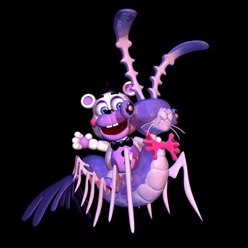 a purple and white stuffed animal with a top hat and bow tie