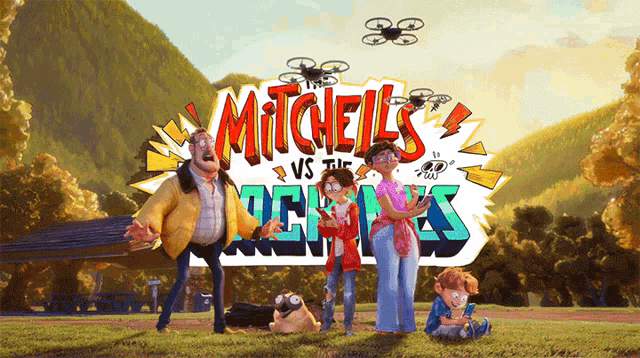 Run Away The Mitchells Vs The Machines GIF - Run Away The Mitchells Vs The Machines Chased By Drones GIFs