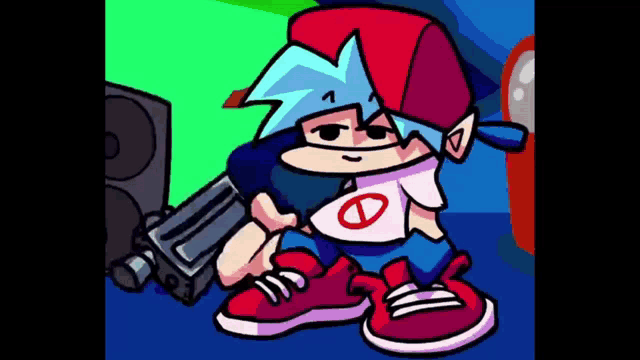 a cartoon character is holding a gun in his hand and wearing a hat .
