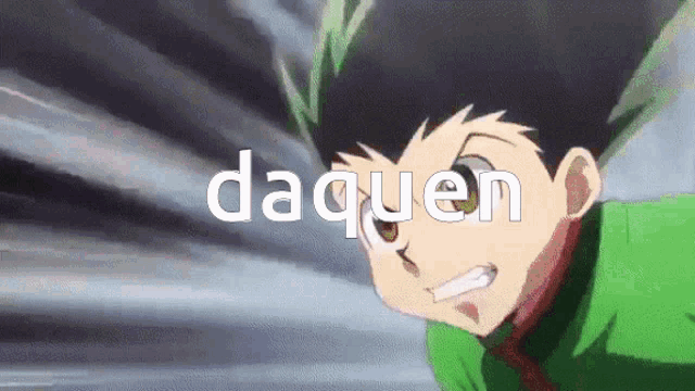 a cartoon character with the word daquen on the bottom