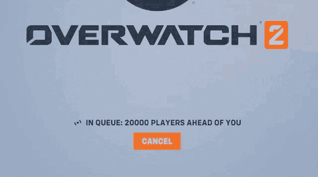 a screen shot of overwatch 2 shows a cancel button