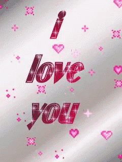 the word love is surrounded by pink hearts