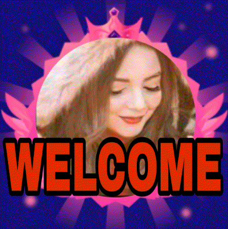 a welcome sign with a picture of a woman and the word welcome