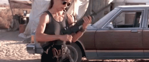 Terminator Sarah Connor GIF - Terminator Sarah Connor Gun GIFs