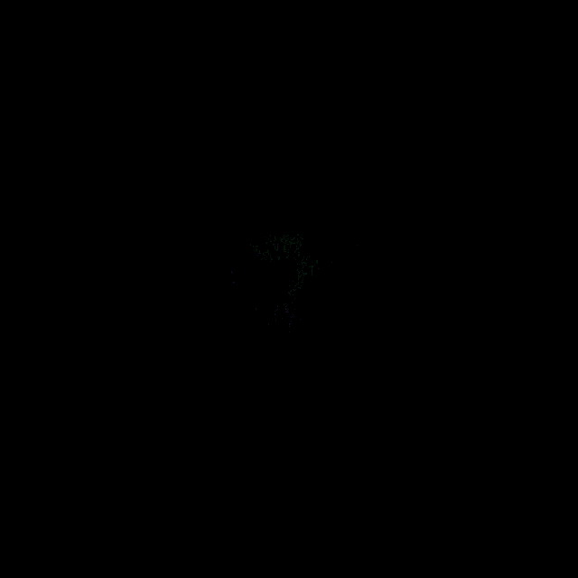 a pixelated image of a blue light coming out of the dark