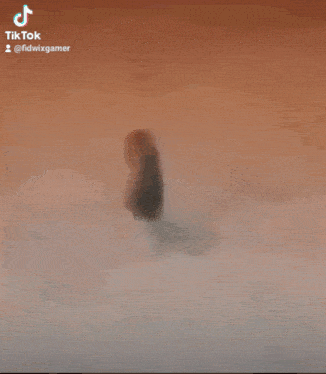 a blurred image of a person 's face with a tik tok watermark
