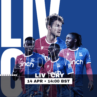 an advertisement for a soccer game on april 14th at 14:00 bst