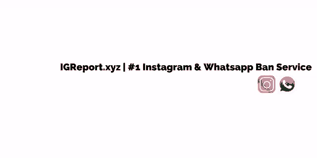 a white background with the words igreport.xyz # 1 instagram & whatsapp ban service on it