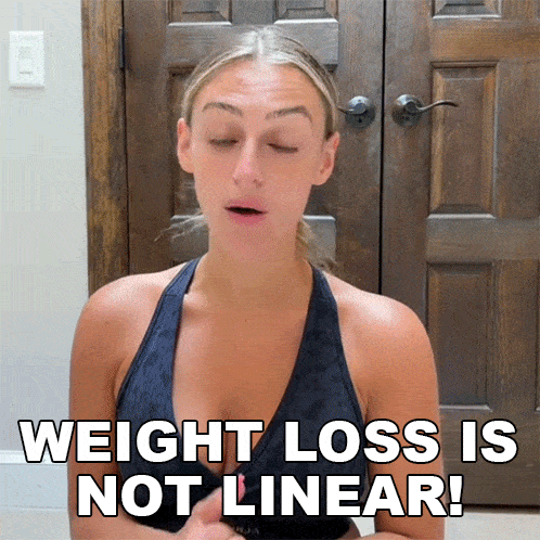 Weight Loss Is Not Linear Tiffany Henriques GIF - Weight Loss Is Not Linear Tiffany Henriques Your Weight Fluctuates GIFs