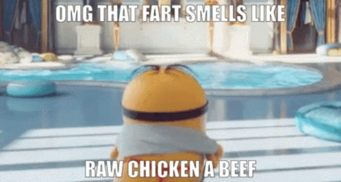 Minion Raw Chicken A Beef GIF - Minion Raw Chicken A Beef Butt GIFs