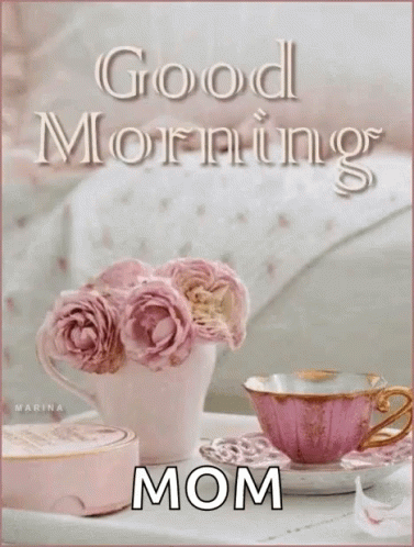 Good Morning Hot Coffee GIF - Good Morning Hot Coffee Pink Flowers GIFs