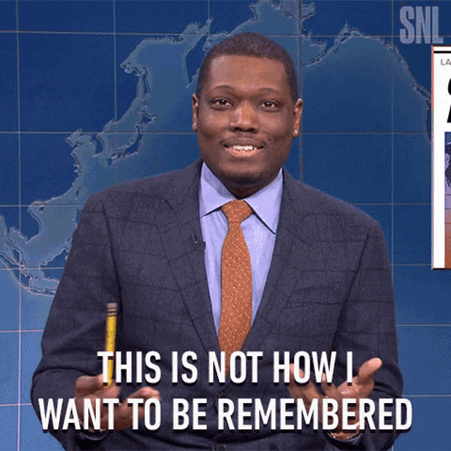 This Is Not How I Want To Be Remembered Michael Che GIF - This Is Not How I Want To Be Remembered Michael Che Saturday Night Live GIFs