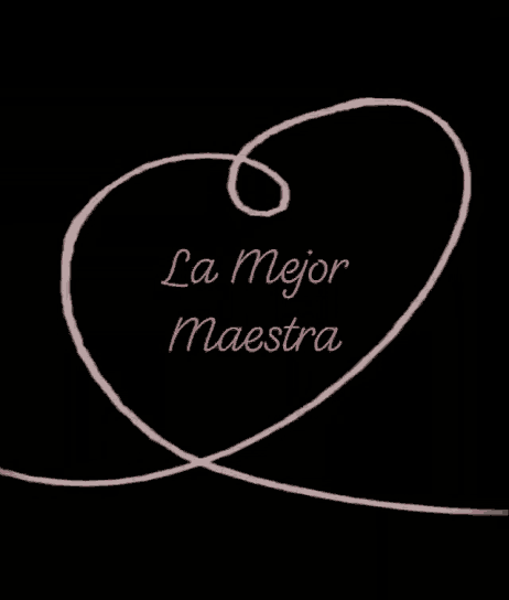 a drawing of a heart with the words la mejor maestra written on it