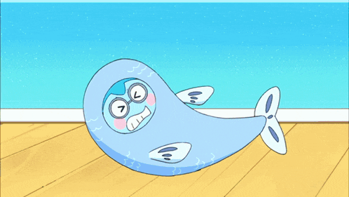 a close up of a cartoon character 's eyes with a black circle in the center