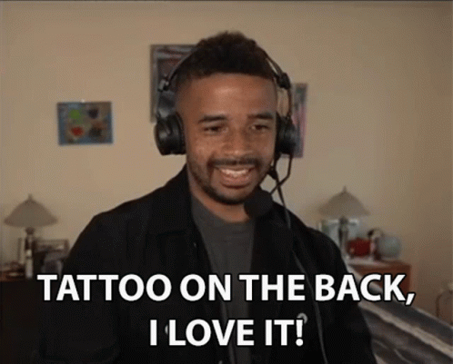 Tattoo On The Back I Love It GIF - Tattoo On The Back I Love It Evdog805 GIFs