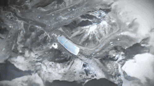 a close up of a piece of ice that looks like a painting