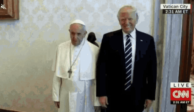 Trump Pope GIF - Trump Pope Hands GIFs