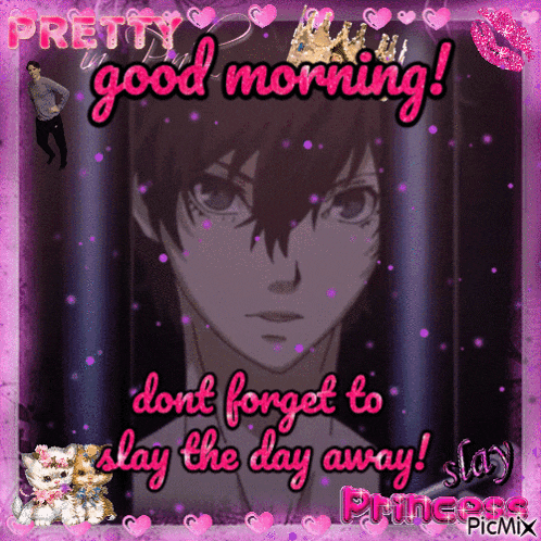 a pretty good morning greeting card with a picture of a boy