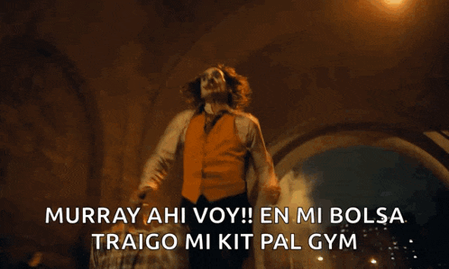 murray ahi voy en mi bolsa traigo mi kit pal gym is written in spanish