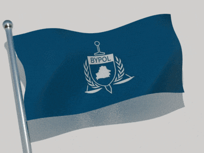 a flag that says bypol on it