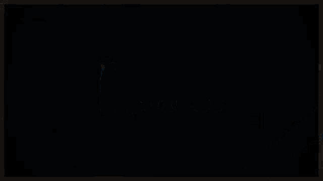 a computer generated image of a sunset with an arrow pointing down