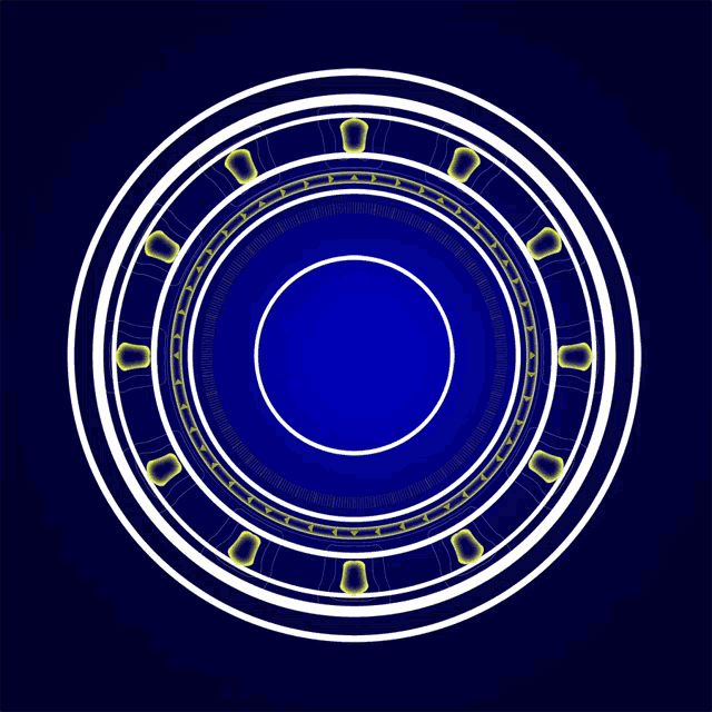 a blue circle with a white circle in the middle