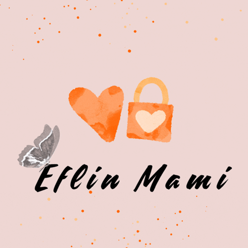 a drawing of a heart and a lock with the name eflin mami written below it