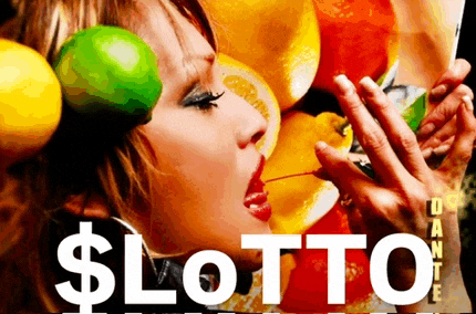 a woman is eating fruit and the word lotto is on the bottom right