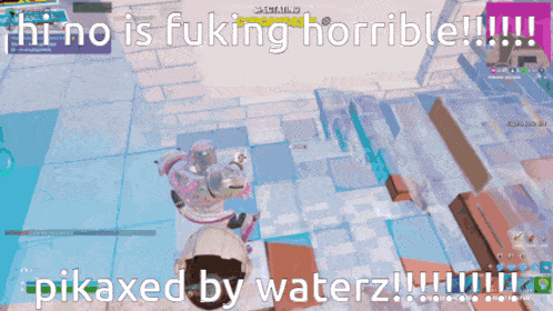 a screenshot of a video game with the words " pikaxed by waterz "