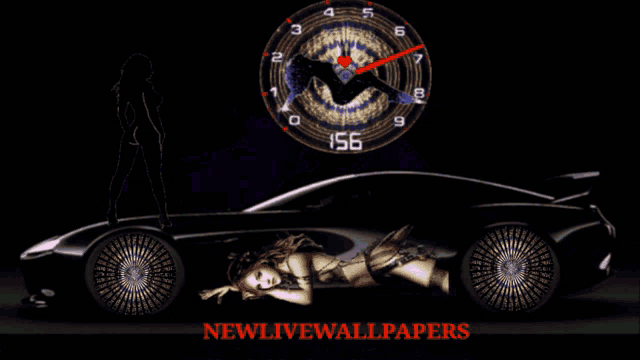 a clock shows the time as 9:56 and a woman laying on the ground