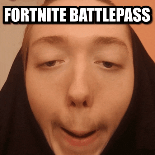 a close up of a woman 's face with the words fortnite battlepass above her