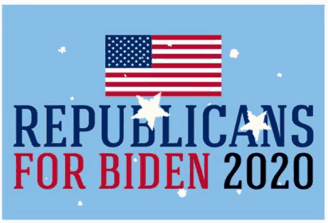 a poster that says republicans for biden 2020
