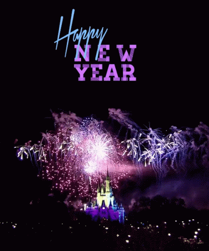 Happy New Year Disney GIF - Happy New Year Disney Fire Works GIFs