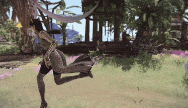 a woman in a leopard print outfit is dancing in a field