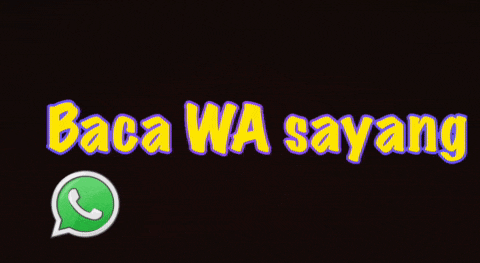 a black background with the words " baca wa sayang " and a whatsapp icon
