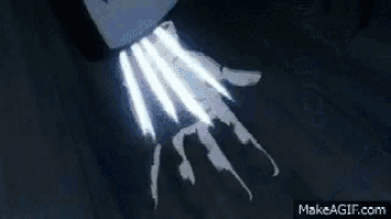a squid is flying through the air with a lot of lights coming out of it .