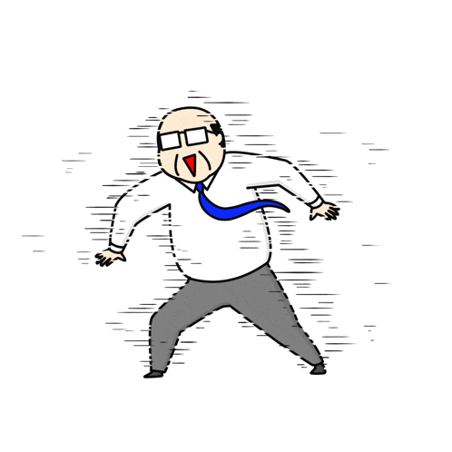 a cartoon of a man wearing glasses and a tie