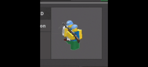 a screenshot of a video game with two roblox characters holding guns