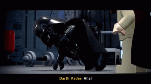 Lego Star Wars Darth Vader GIF - Lego Star Wars Darth Vader Aha GIFs