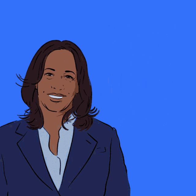 a cartoon of madam vice president kamala harris