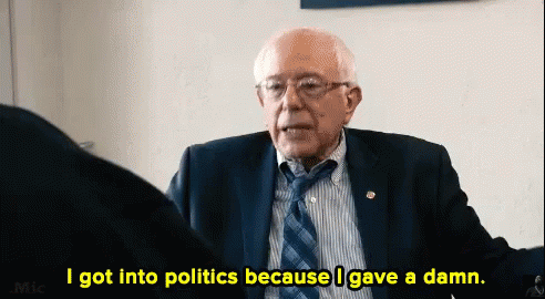 Noble Intentions GIF - Bernie Sanders Politics Give A Damn GIFs