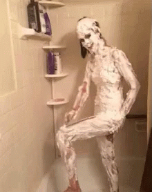 Shower Shaving Cream GIF - Shower Shaving Cream Whole Body GIFs