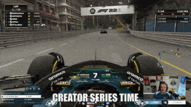 creator series time is displayed on a video game screen