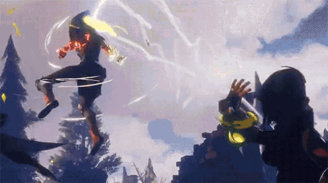 a person in a video game is being attacked by a monster