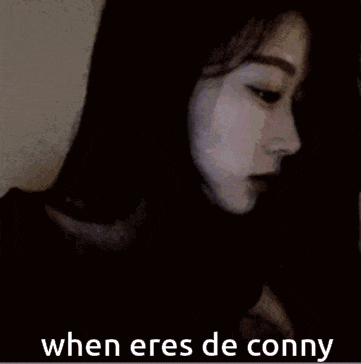 a picture of a woman with the words " when eres de conny " on the bottom