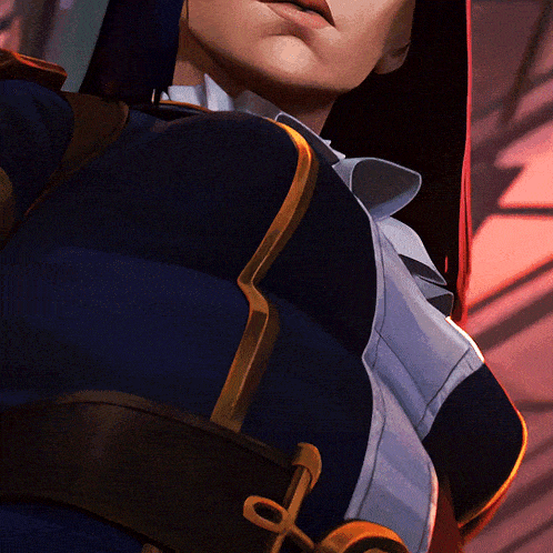 a close up of a person 's torso with a belt that has a sword on it