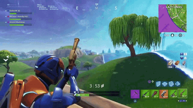 a screenshot of a video game called fortnite shows the time as 3:53