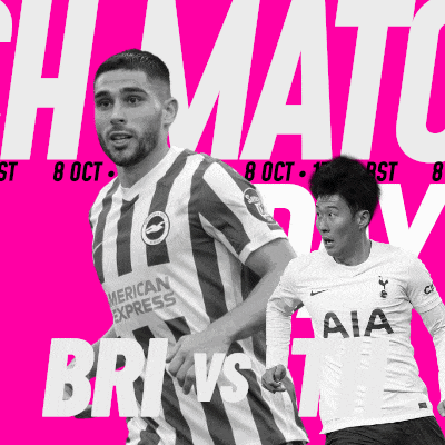 two soccer players on a pink background with the date 8 oct on it